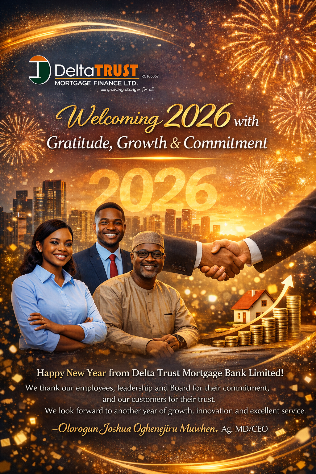 Delta Trust Mortgage Bank Limited Welcomes the New Year with Confidence and Strategic Focus